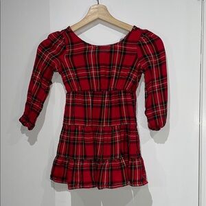 4T Plaid Red Toddler Girls Dress